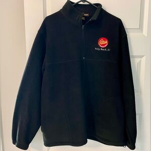 Rita’s Seaside Grille Folly Beach SC Black Half-Zip Fleece Pullover